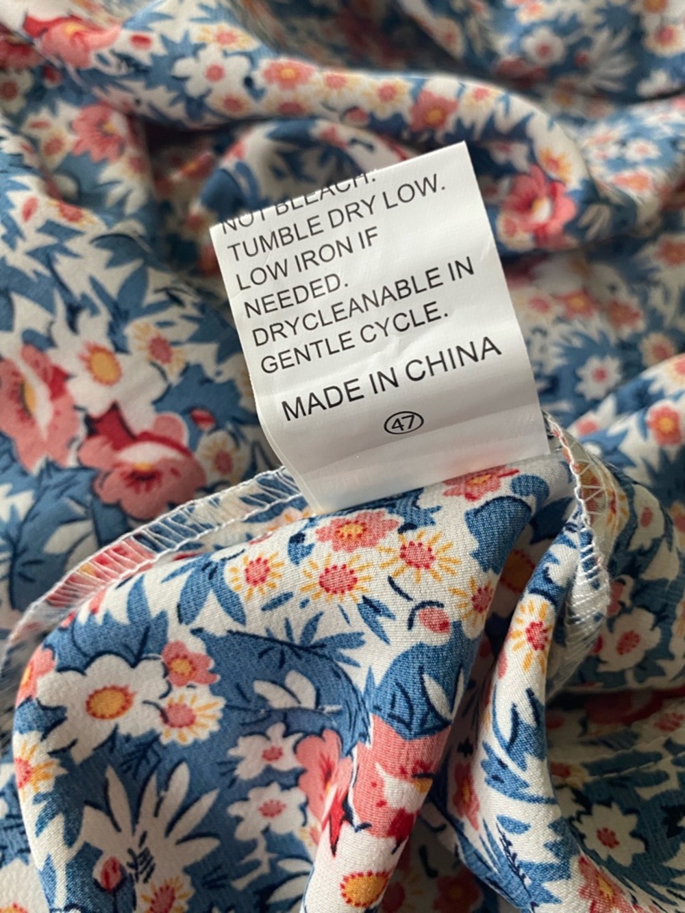 PrettyGarden Blue Boho Floral Tiered One Shoulder Maxi Dress Sz M Coastal Beach - Picture 6 of 12